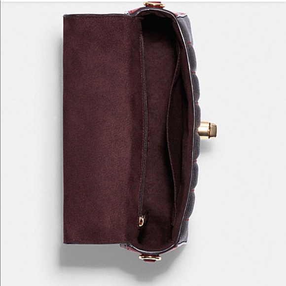 Coach Marlie Top Handle Satchel In Signature Canvas Handbag Bag Brown Red - Picture 6 of 13